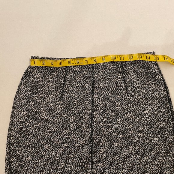 Ann Taylor Classic Pencil Skirt Black Grey 8P Like New - Picture 3 of 5